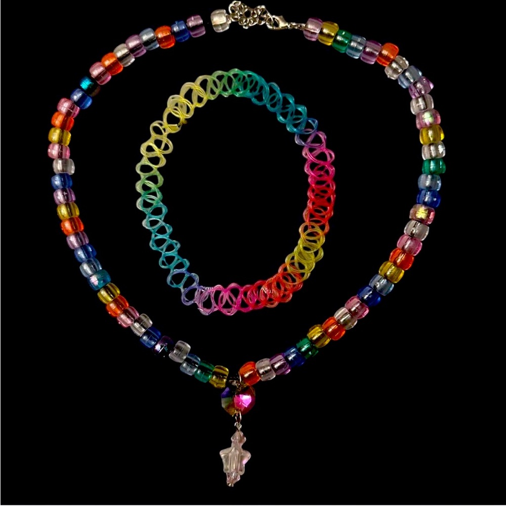 Kandi Raver Handmade Choker Necklace Set